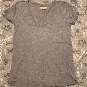 Grey v-neck abercrombie tee